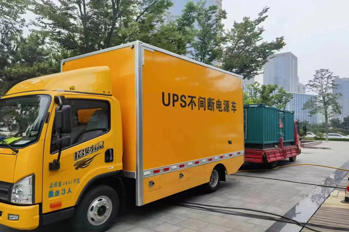 雁塔发电机租赁施工现场